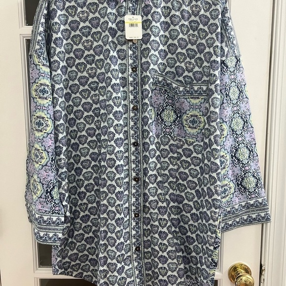 Free People Happy Holibabe Blue Printed - NWT - Picture 3 of 5
